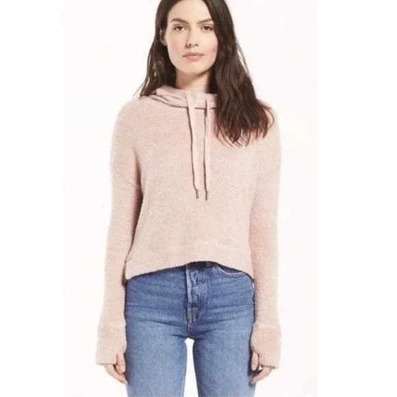 Z Supply Kacey Feather Hoodie in Mauve - Picture 3 of 9